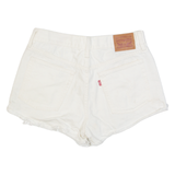 LEVI'S Womens Denim Shorts White M W29