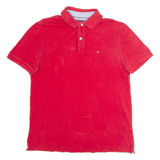 TOMMY HILFIGER Custom Fit Mens Polo Shirt Red L