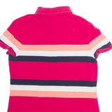 TOMMY HILFIGER Womens Polo Shirt Pink Striped M