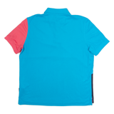 NAUTICA Mens Polo Shirt Blue Colourblock M