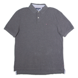 TOMMY HILFIGER Mens Polo Shirt Grey L