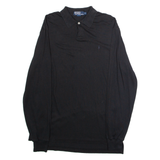 POLO RALPH LAUREN Mens Polo Shirt Black Long Sleeve M