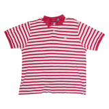 CHAPS Mens Polo Shirt Red Striped XL