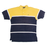 NAUTICA Mens Polo Shirt Blue Colourblock L