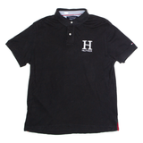 TOMMY HILFIGER Custom Fit Mens Polo Shirt Black M