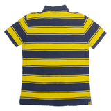 TOMMY HILFIGER Custom Fit Mens Polo Shirt Yellow Striped M