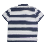 TOMMY HILFIGER Mens Polo Shirt Grey Striped L