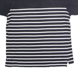 NAUTICA Mens Polo Shirt Black Striped L