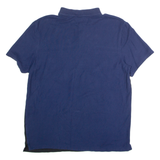 CALVIN KLEIN Mens Polo Shirt Blue Colourblock M