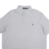 POLO RALPH LAUREN Mens Polo Shirt Grey Striped 2XL