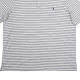 POLO RALPH LAUREN Mens Polo Shirt Grey Striped 2XL