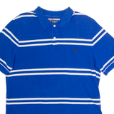 CHAPS Mens Polo Shirt Blue Striped L