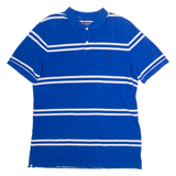 CHAPS Mens Polo Shirt Blue Striped L