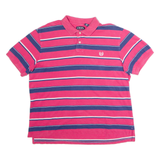 CHAPS Mens Polo Shirt Pink Striped XL