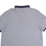 CALVIN KLEIN Mens Polo Shirt Blue Striped 2XL