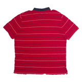 CHAPS Mens Polo Shirt Red Striped 2XL