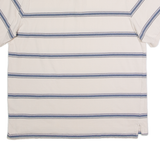 NAUTICA Mens Polo Shirt Cream Striped L
