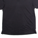 CALVIN KLEIN Mens Polo Shirt Black Striped L