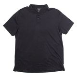 CALVIN KLEIN Mens Polo Shirt Black Striped L