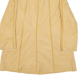 COOL & CALM Womens Overcoat Coat Beige Leather M