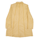 COOL & CALM Womens Overcoat Coat Beige Leather M