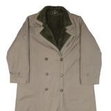 Sherpa Lined Womens Trench Coat Green L