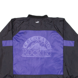 PUMA Colorado Rockies Mens Track Jacket Black Nylon USA L