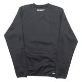 CCM Mens Sweatshirt Black Crew Neck XS