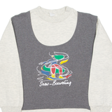Snowboarding Womens Sweatshirt Grey Crew Neck L
