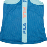 FILA Womens Vest Blue Sleeveless UK 12