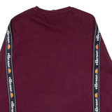 ELLESSE Womens T-Shirt Maroon Long Sleeve UK 8