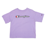 CHAMPION Cropped Womens T-Shirt Purple S