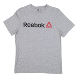 REEBOK Mens T-Shirt Grey S