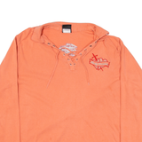 HARLEY DAVIDSON Womens T-Shirt Pink Long Sleeve Collared XL