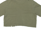 ADIDAS Cropped Womens T-Shirt Green XS