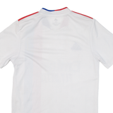 ADIDAS Mens Football Shirt Jersey White V-Neck XS