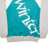 WINTER Mens Sweatshirt Green Crew Neck 80s M