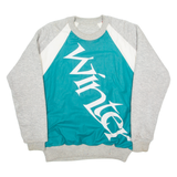 WINTER Mens Sweatshirt Green Crew Neck 80s M