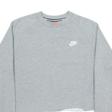 NIKE Cropped Womens Sweatshirt Grey Crew Neck M