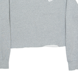 NIKE Cropped Womens Sweatshirt Grey Crew Neck M