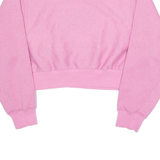 RUBY Cropped Womens Sweatshirt Pink Crew Neck M