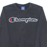 CHAMPION Boys Sweatshirt Black Crew Neck XL