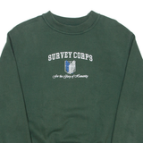 B&C Survey Corps Mens Sweatshirt Green Crew Neck S