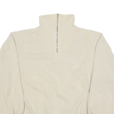 VINCI Mens Sweatshirt Beige 1/4 Zip L