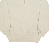 VINCI Mens Sweatshirt Beige 1/4 Zip L