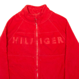 TOMMY HILFIGER Mens Fleece Jacket Red XS