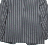 CREATION GROSS Mens Blazer Jacket Grey Wool Striped L