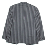 CREATION GROSS Mens Blazer Jacket Grey Wool Striped L