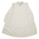 Womens Overcoat Coat Cream Viscose 90s M