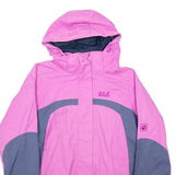 JACK WOLFSKIN Womens Raincoat Pink Hooded XL